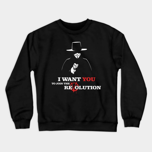 V for Vendetta Crewneck Sweatshirt by KrateMilk